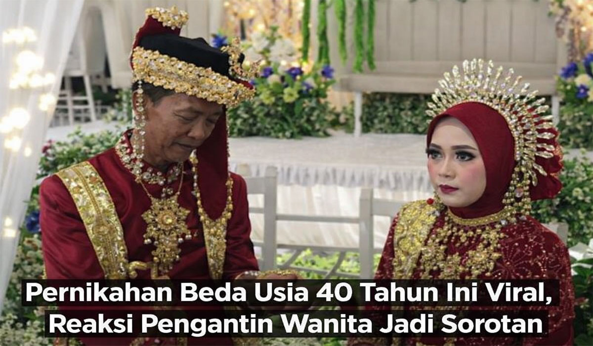 Pernikahan Beda Usia 40 Tahun Ini Viral, Reaksi Pengantin Wanita Jadi Sorotan